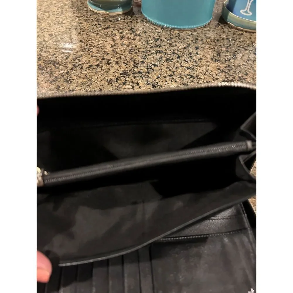 Chanel Deep Burgundy Quilted Patent Leather CC Zip Around Wallet Organizer